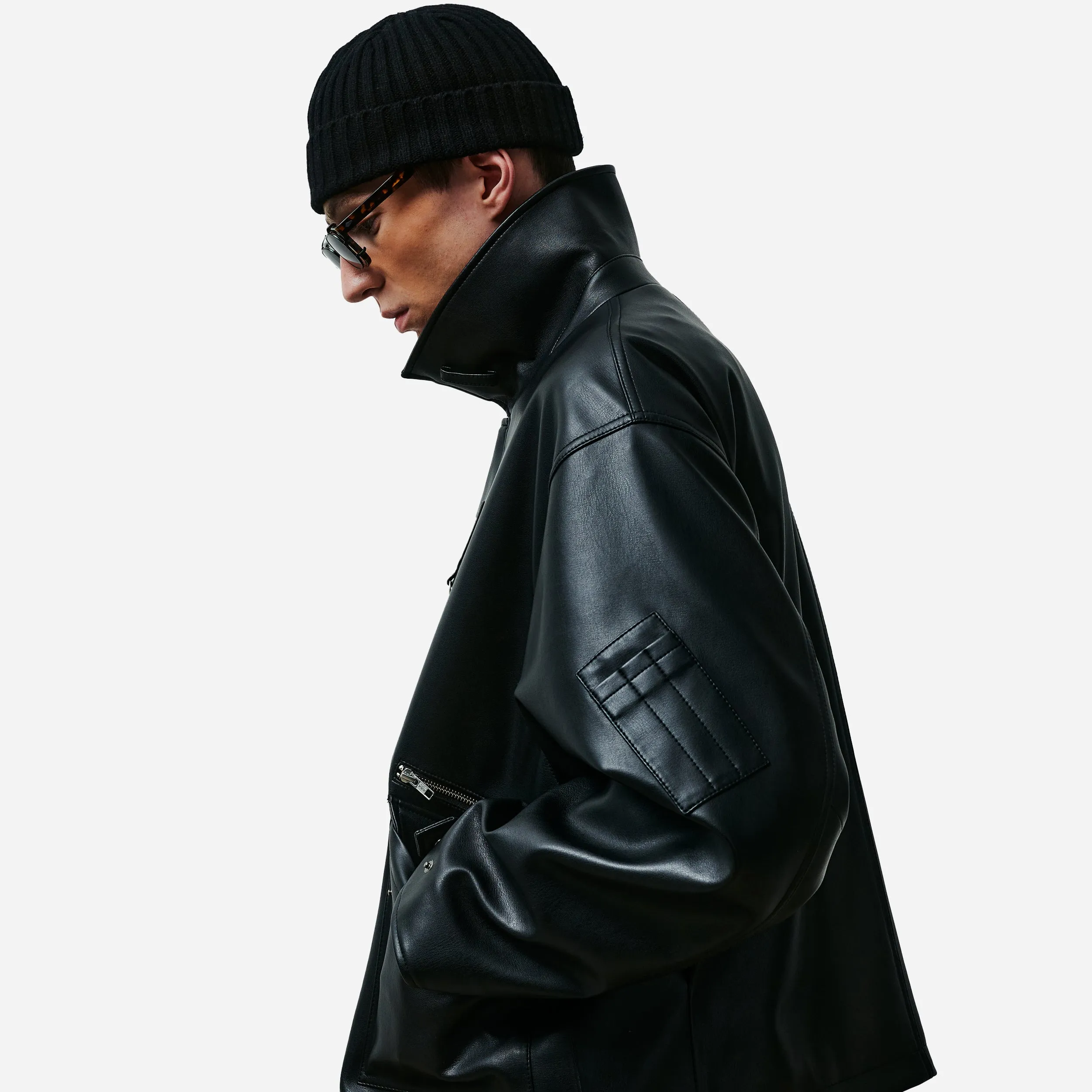 MK3 VEGAN LEATHER JACKET - BLACK