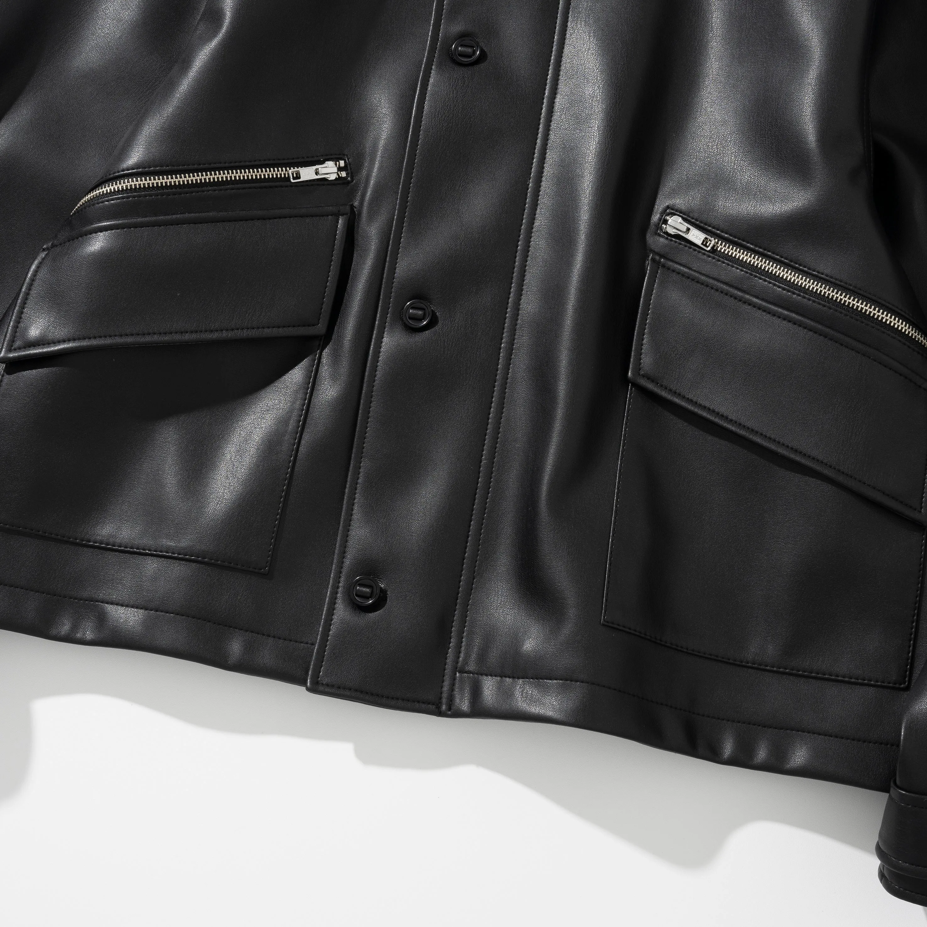 MK3 VEGAN LEATHER JACKET - BLACK