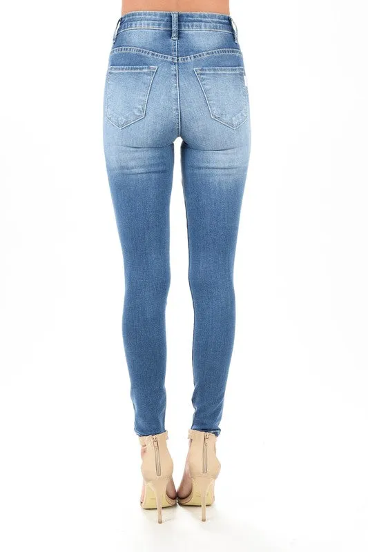 Monroe High Waisted Destroyed Stretch Jeans
