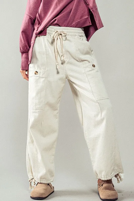 NEW! Urban Flex Cargo Pants in Cream