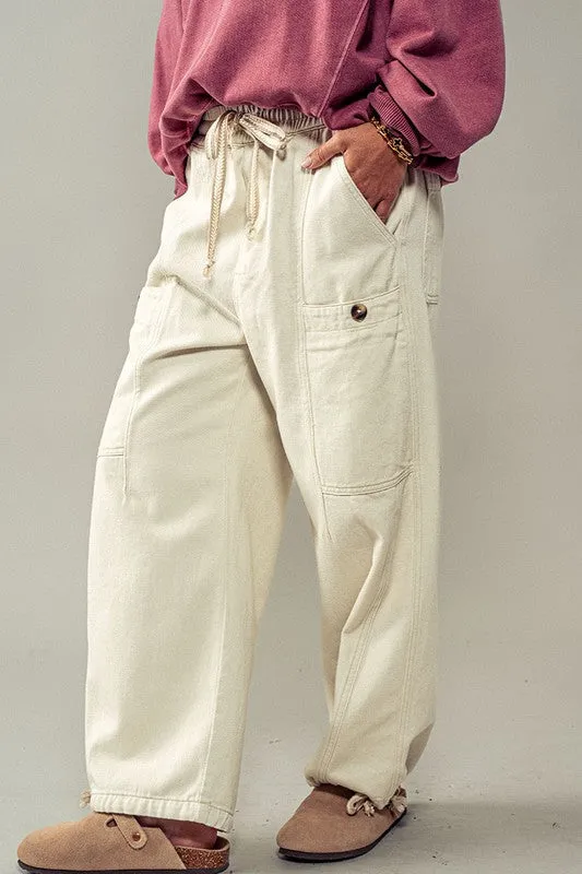 NEW! Urban Flex Cargo Pants in Cream