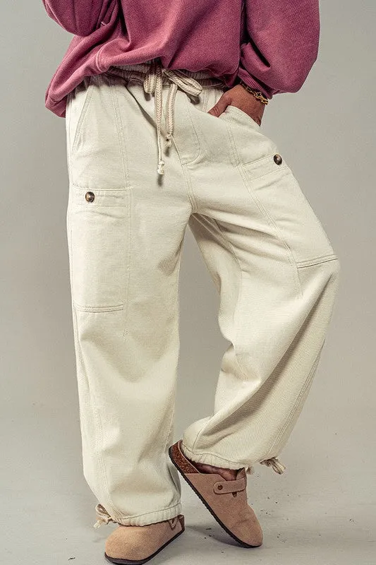 NEW! Urban Flex Cargo Pants in Cream