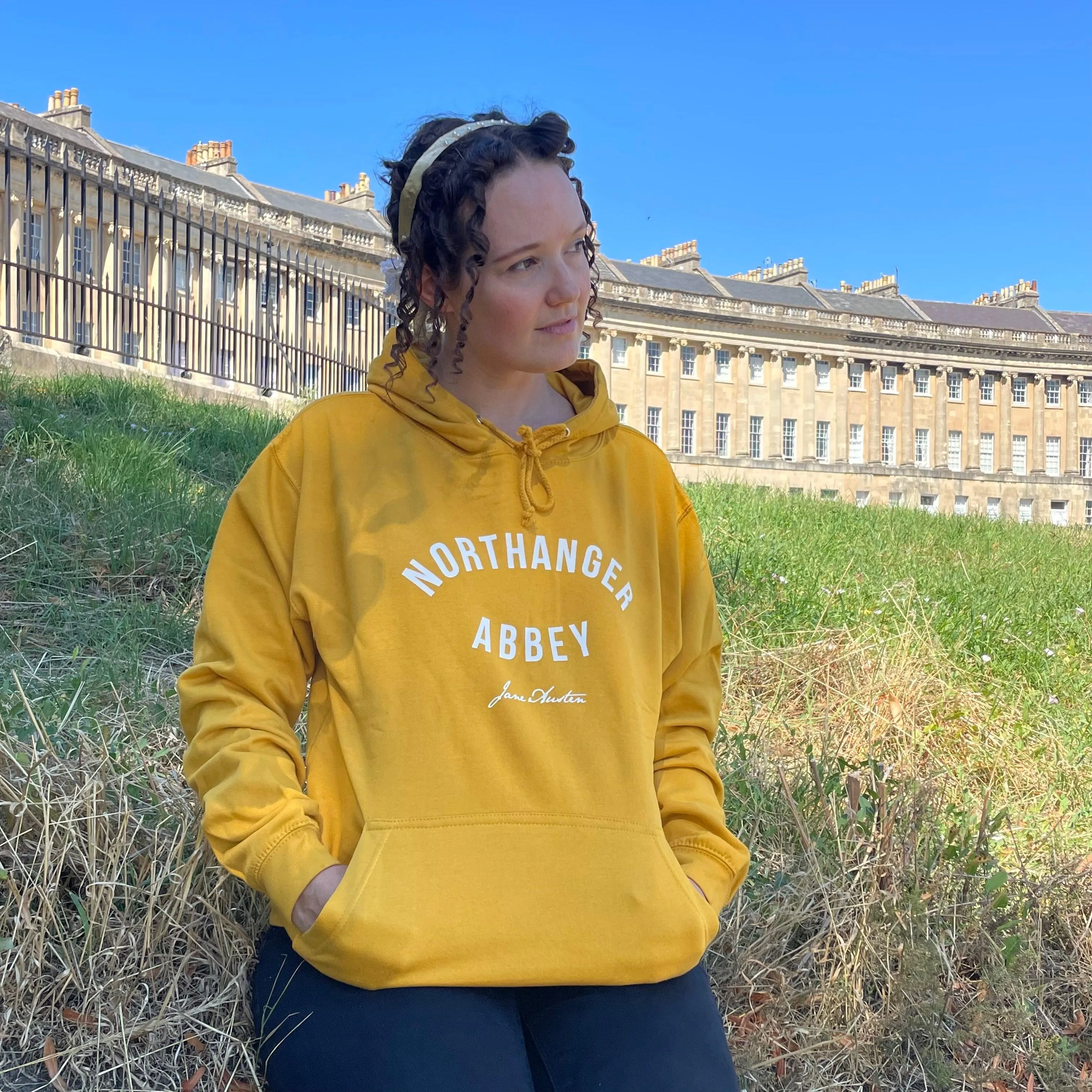 'Northanger Abbey' Hoodie in Mustard