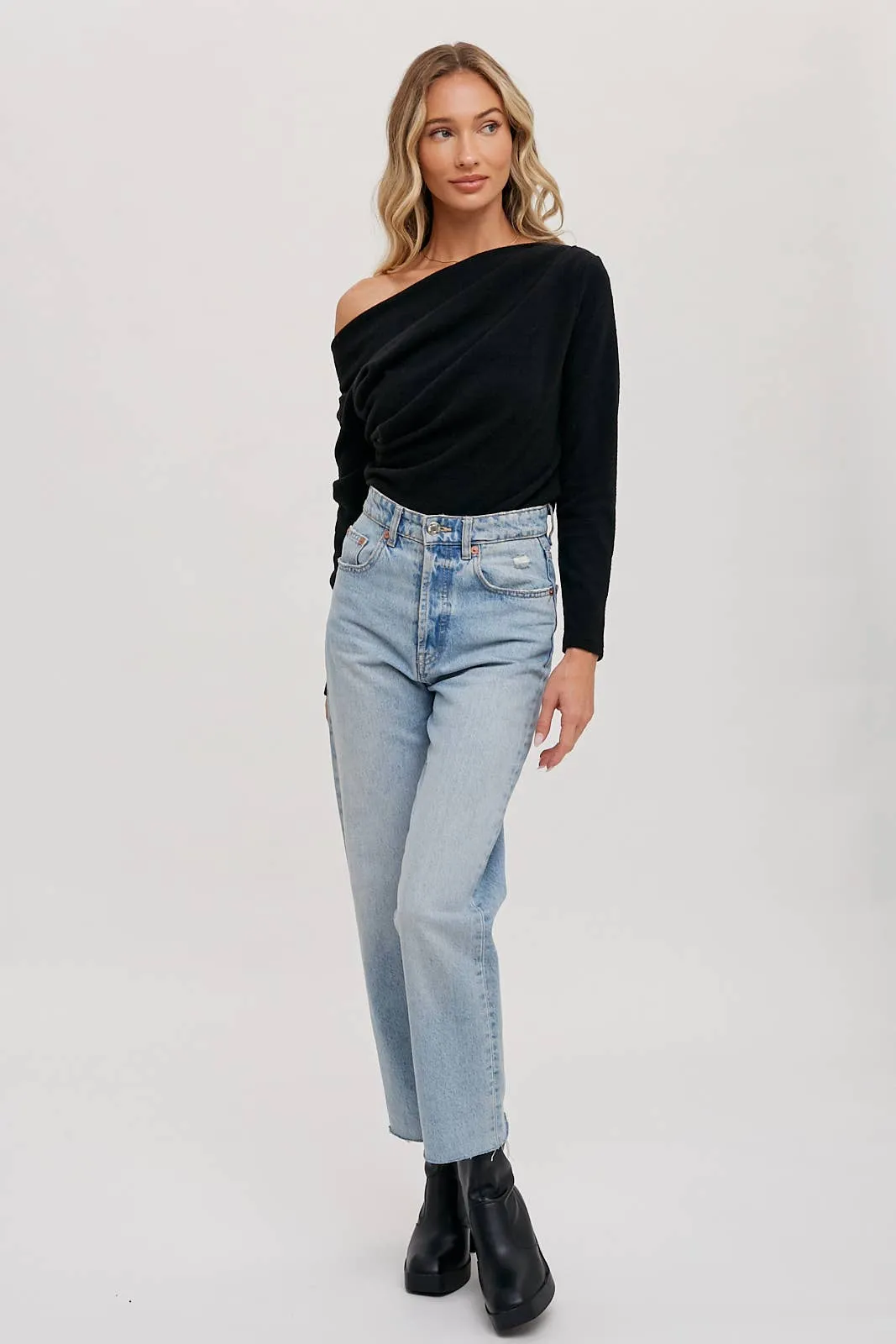 Off Shoulder Knit Top
