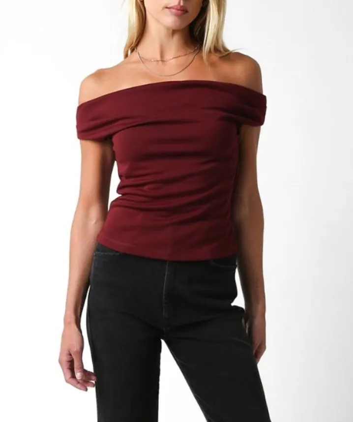 Off Shoulder Short Sleeve Top