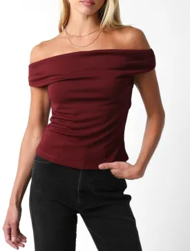 Off Shoulder Short Sleeve Top