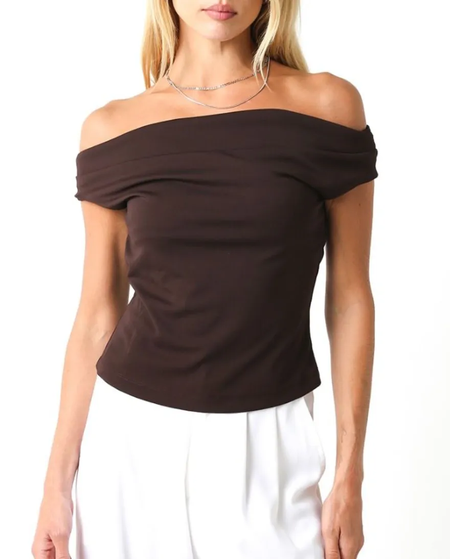 Off Shoulder Short Sleeve Top
