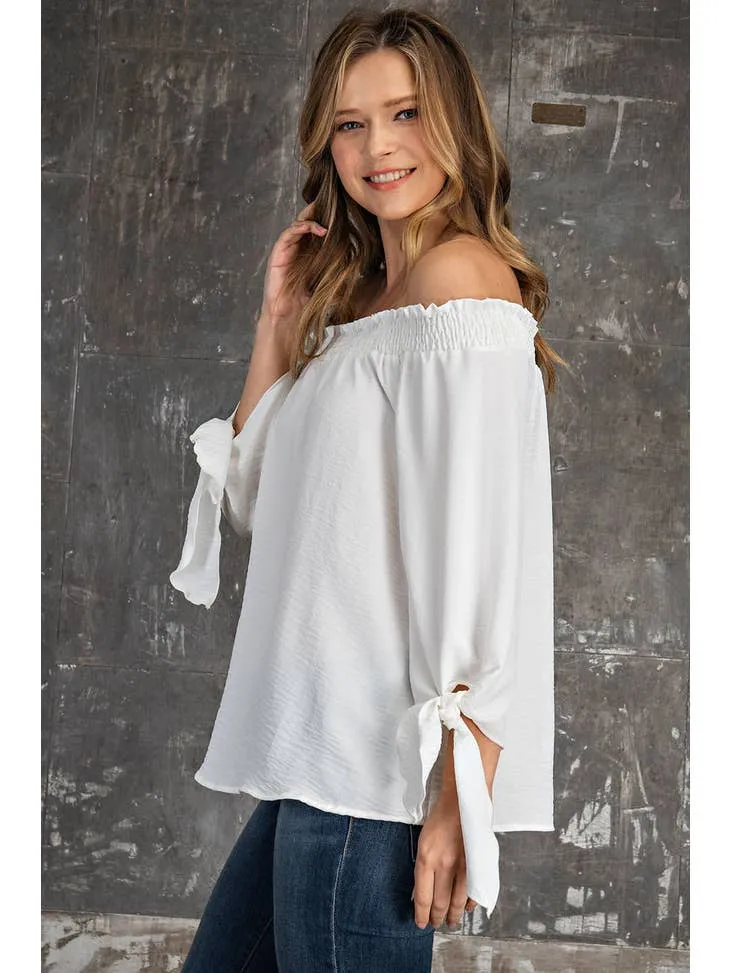 Off Shoulder Woven Top