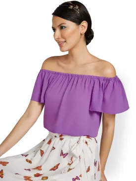 Off-The-Shoulder Ruffle Blouse