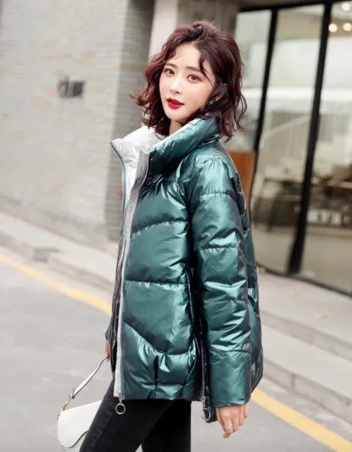 Padded PU Shearling Jacket