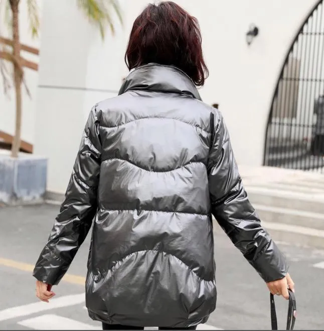 Padded PU Shearling Jacket