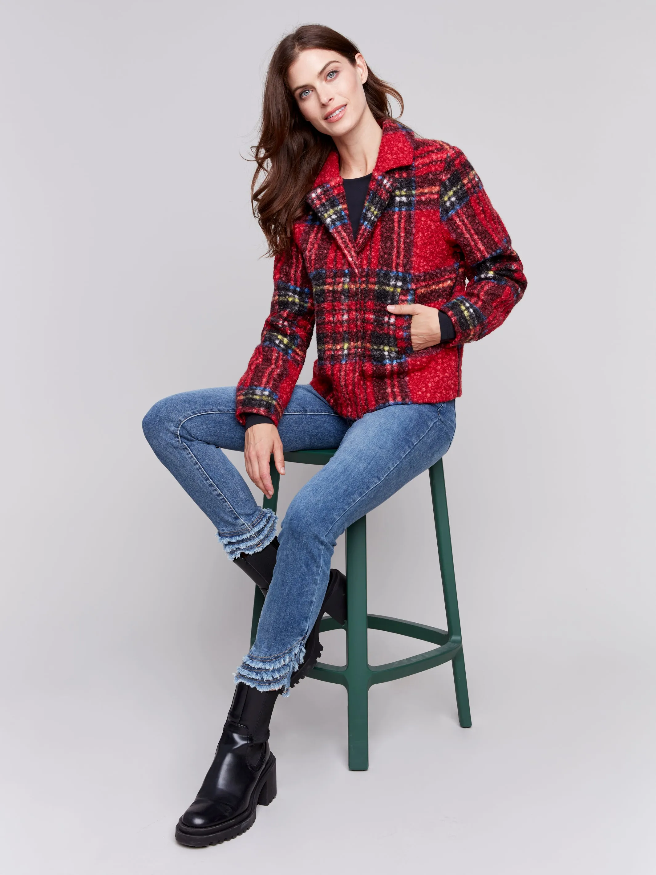 Plaid Pea Coat