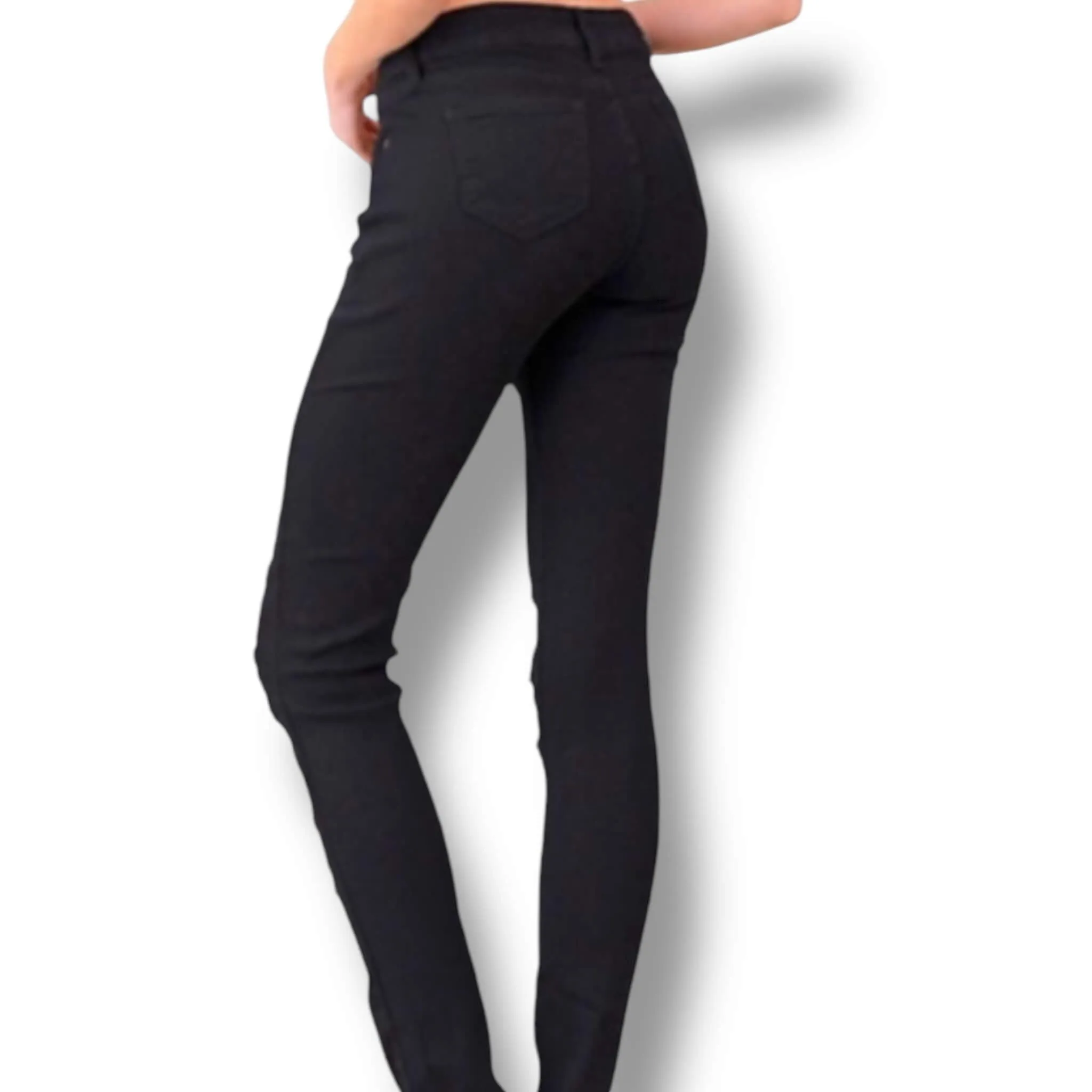 Plus Size Mid Rise Black Ripped Skinny Jeans