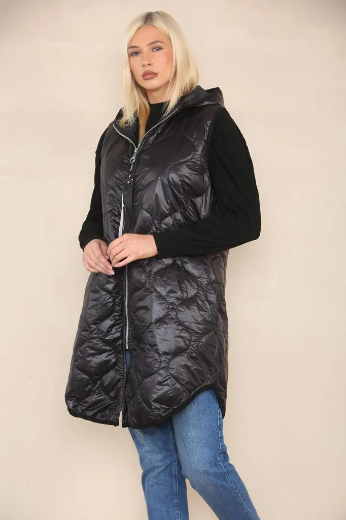 Quilted Padded Puffer Hooded Gilet