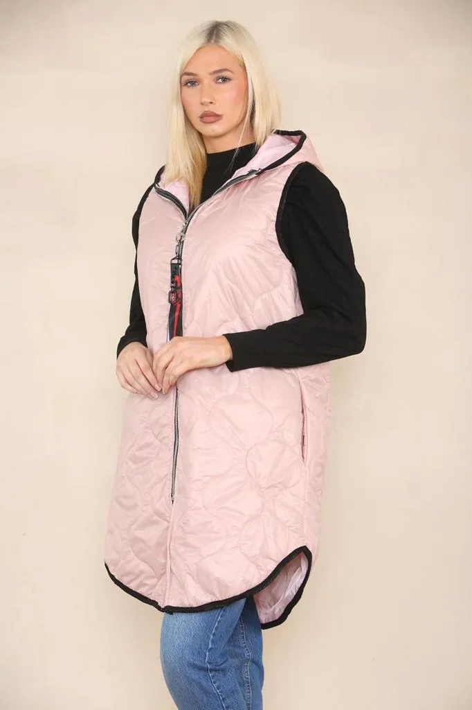 Quilted Padded Puffer Hooded Gilet