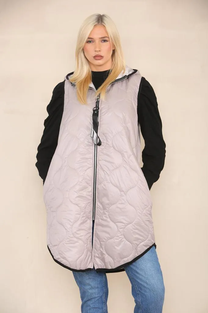 Quilted Padded Puffer Hooded Gilet