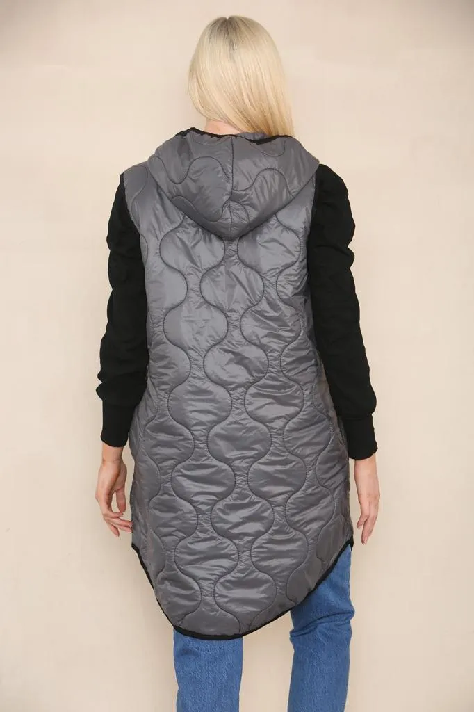 Quilted Padded Puffer Hooded Gilet
