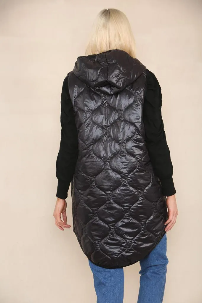 Quilted Padded Puffer Hooded Gilet