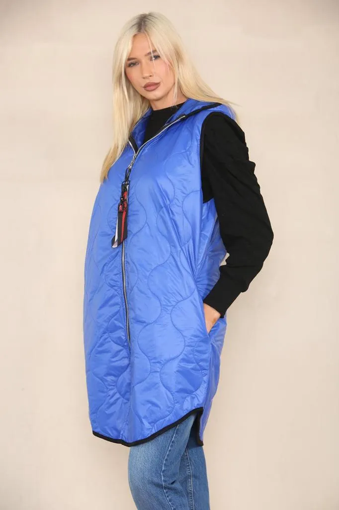 Quilted Padded Puffer Hooded Gilet