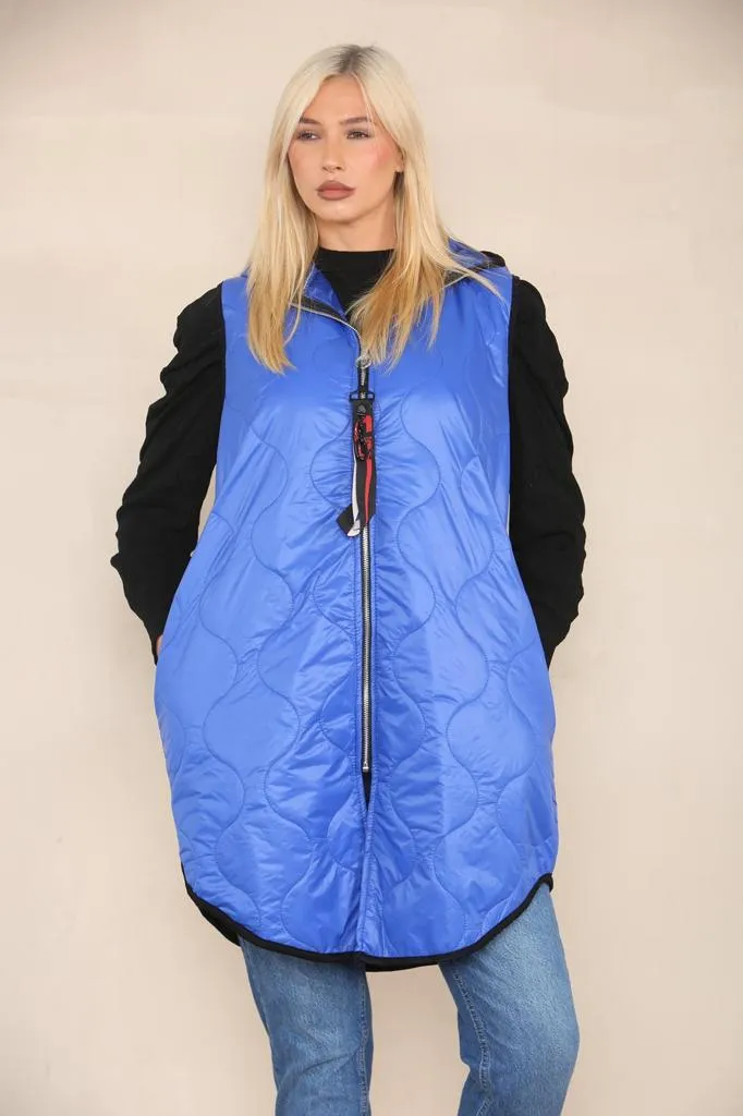 Quilted Padded Puffer Hooded Gilet