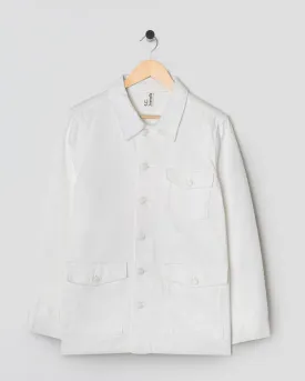 Relaxed Denim Work Jacket White