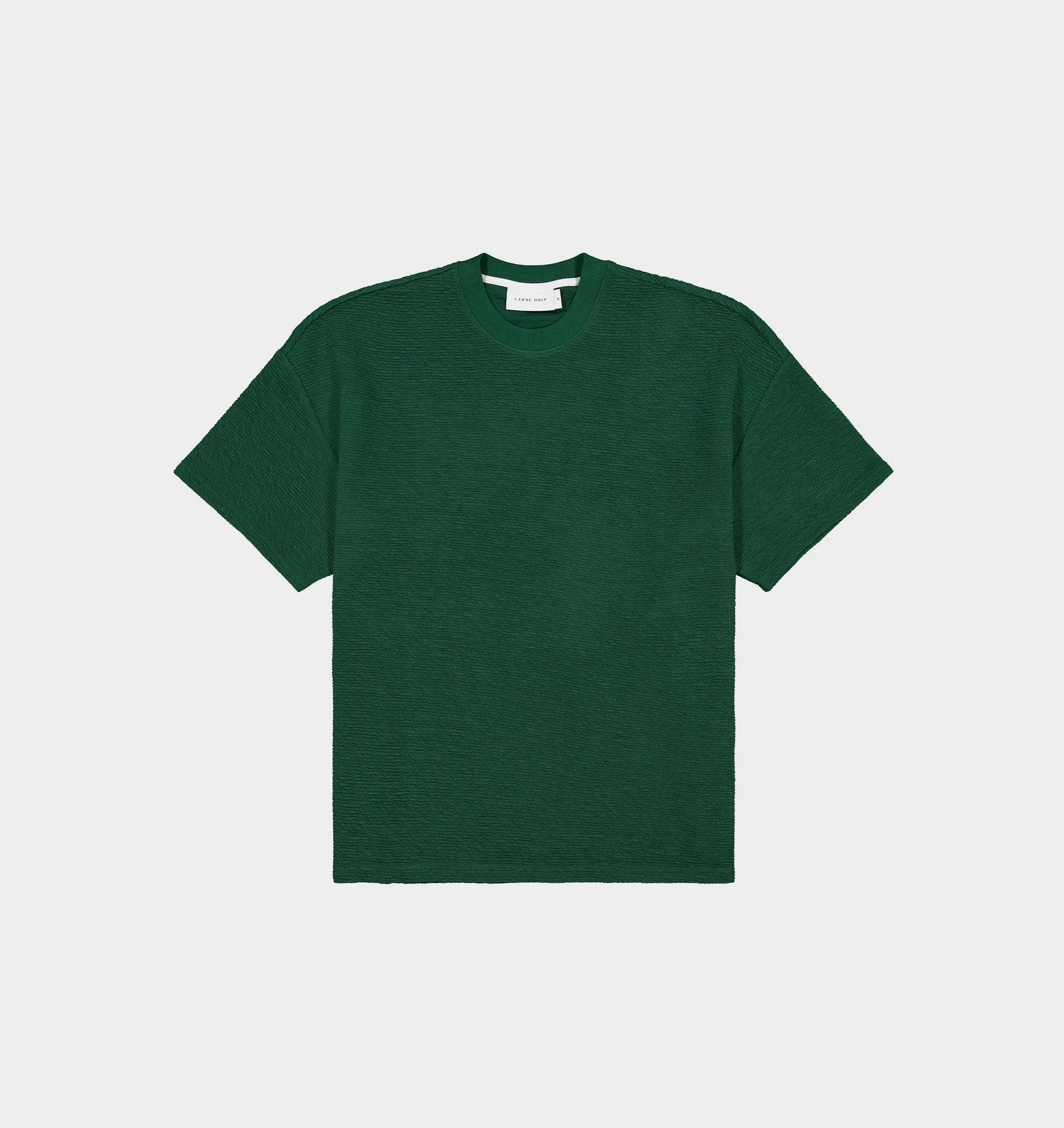 Ridged Box Tee - Forest Green