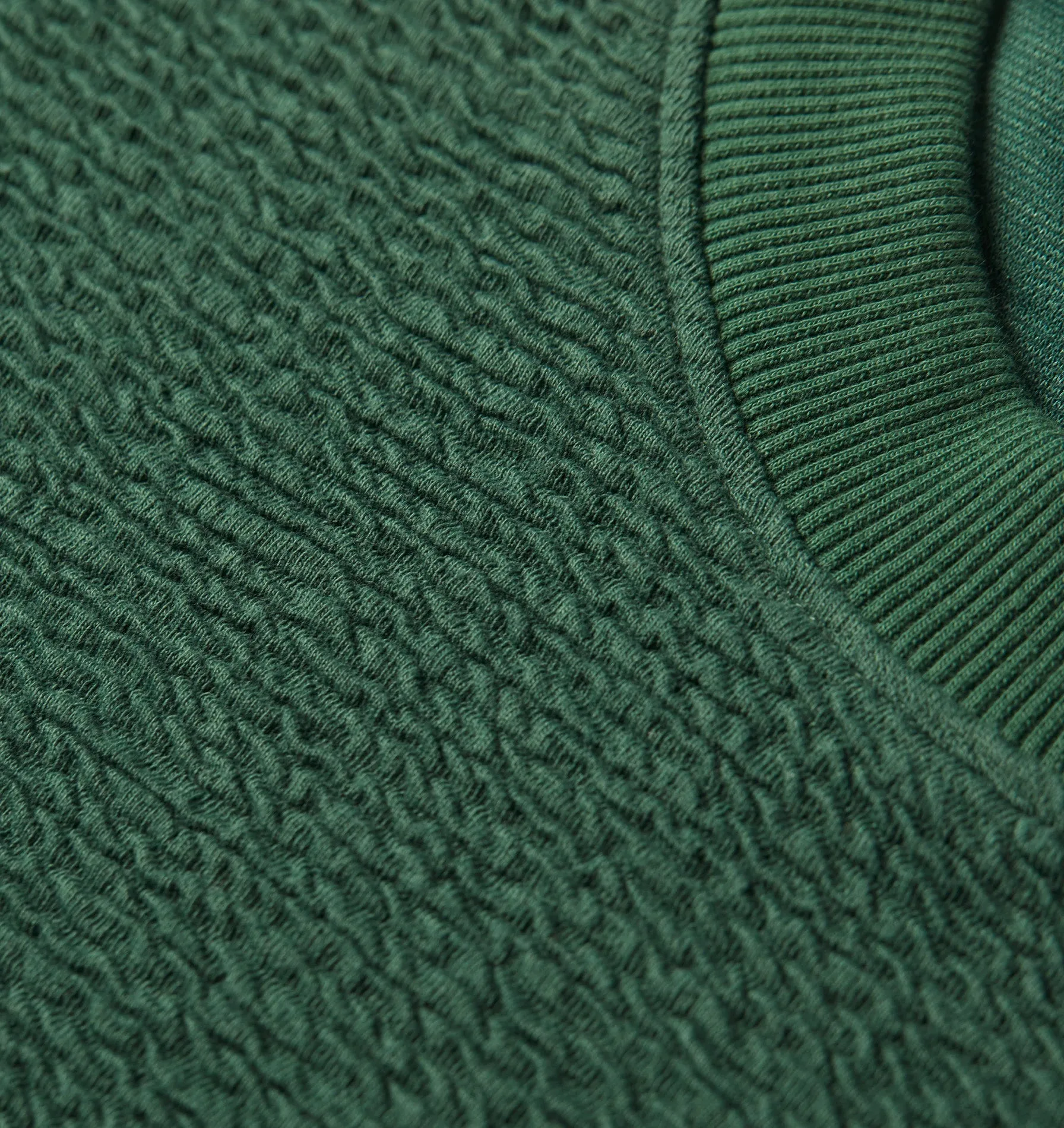 Ridged Box Tee - Forest Green