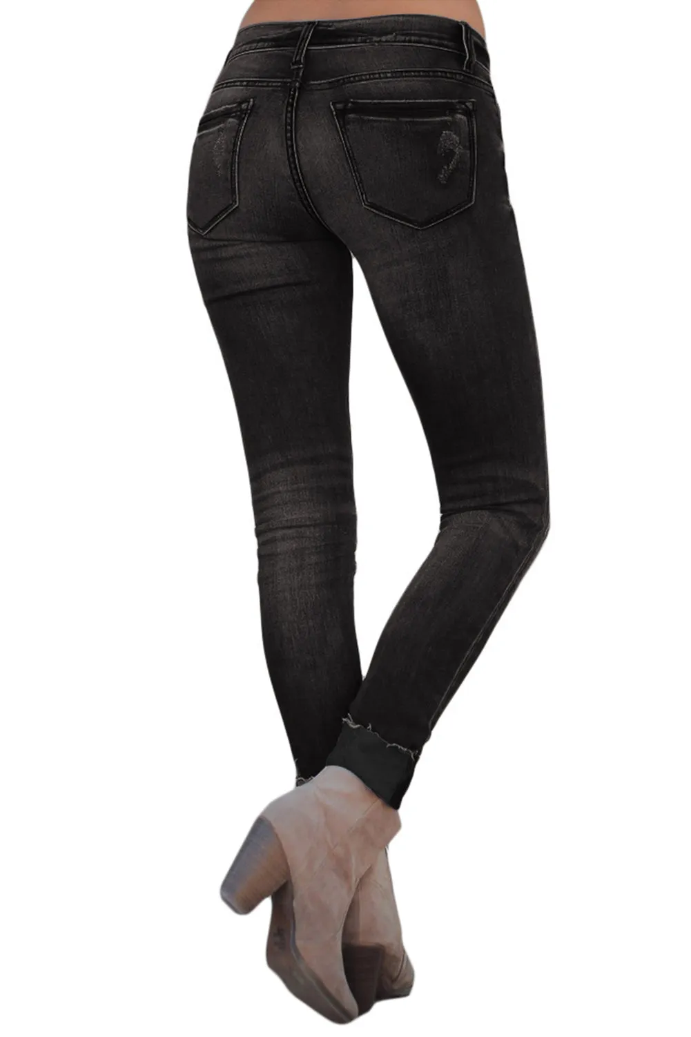 Ripped Skinny Stretch Jeans