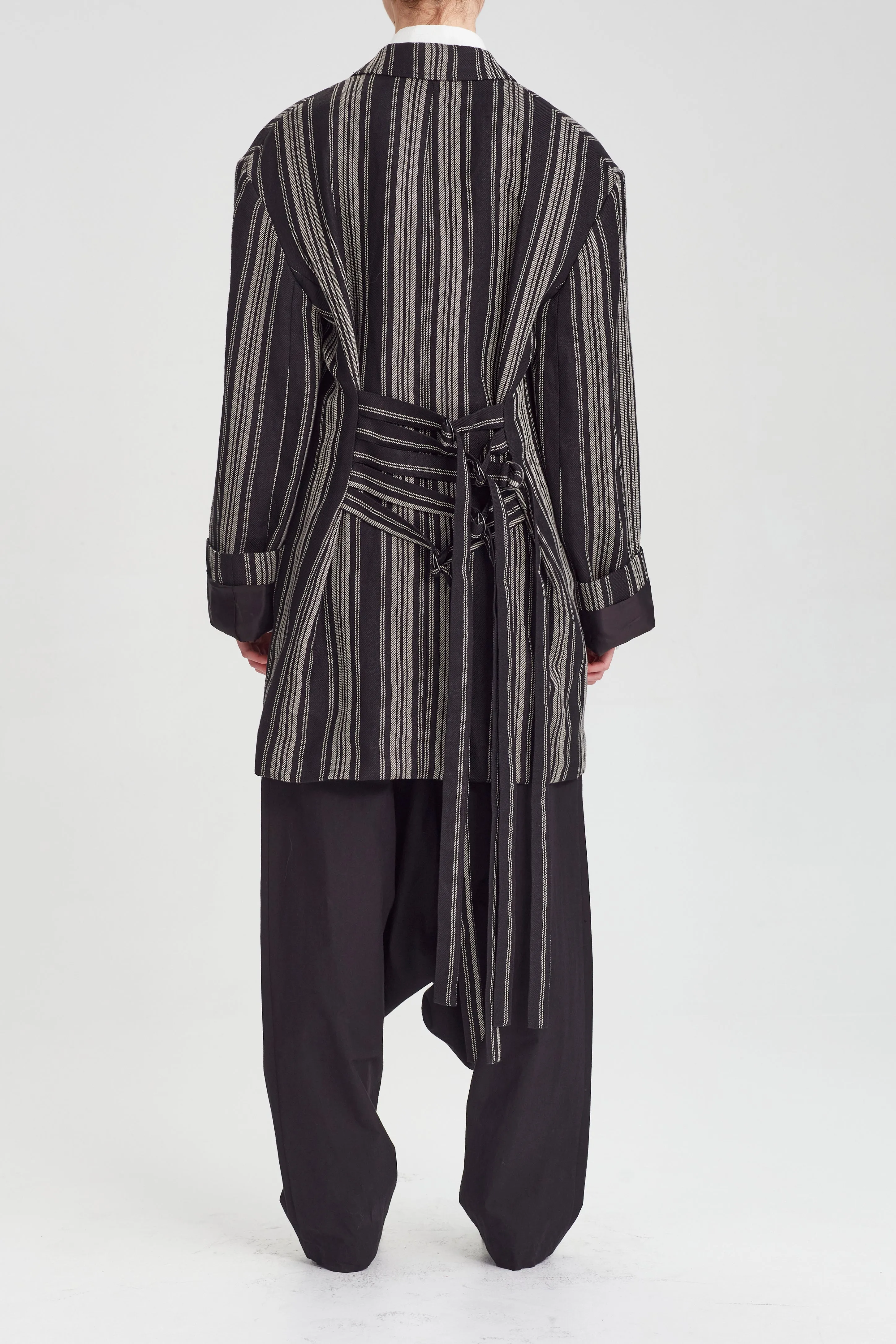 Rory William Docherty - Love Bound Jacket Black/Ecru Stripe