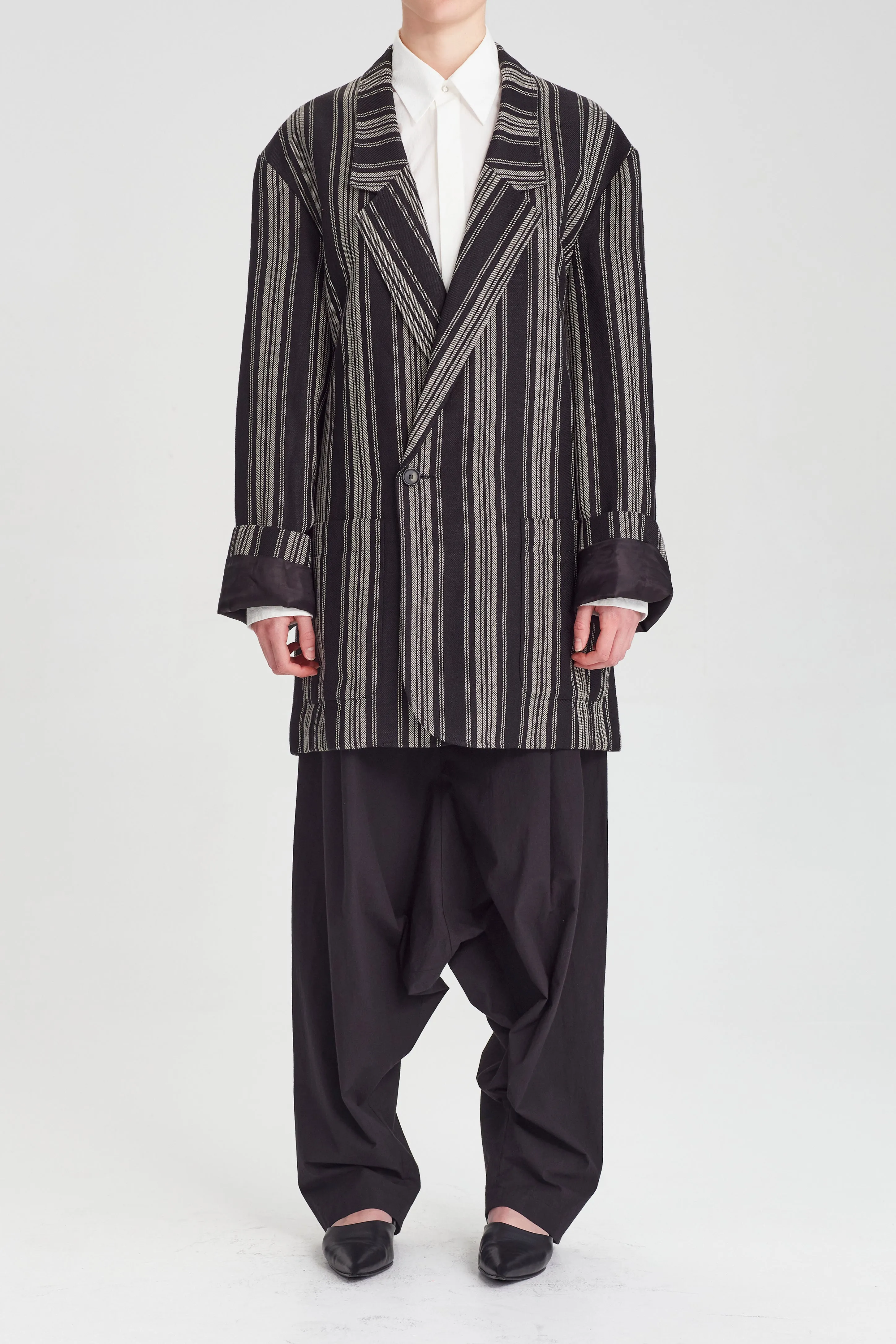 Rory William Docherty - Love Bound Jacket Black/Ecru Stripe