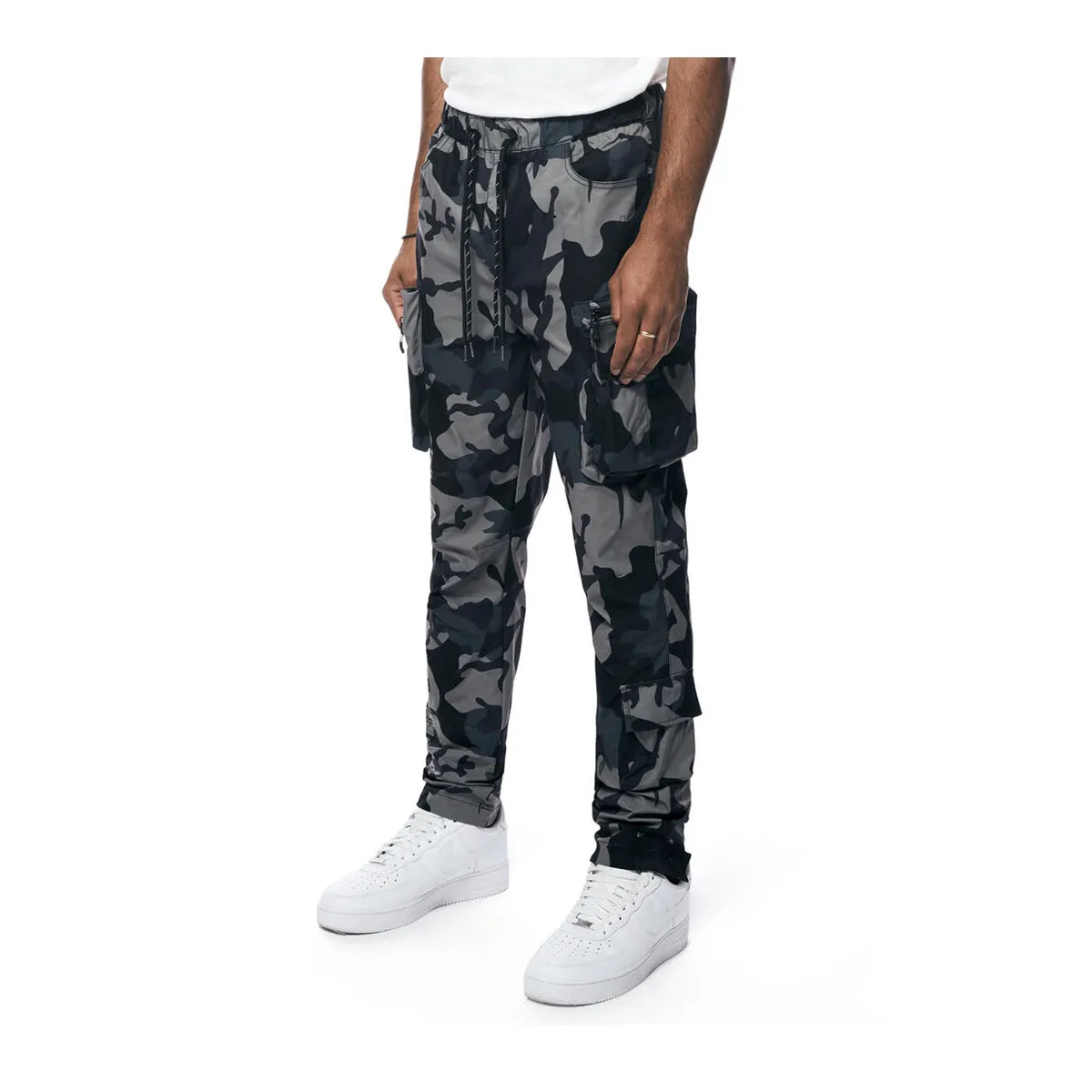 Smoke Rise Mens Utility Nylon Cargo Pants WP23582 Stone Camo
