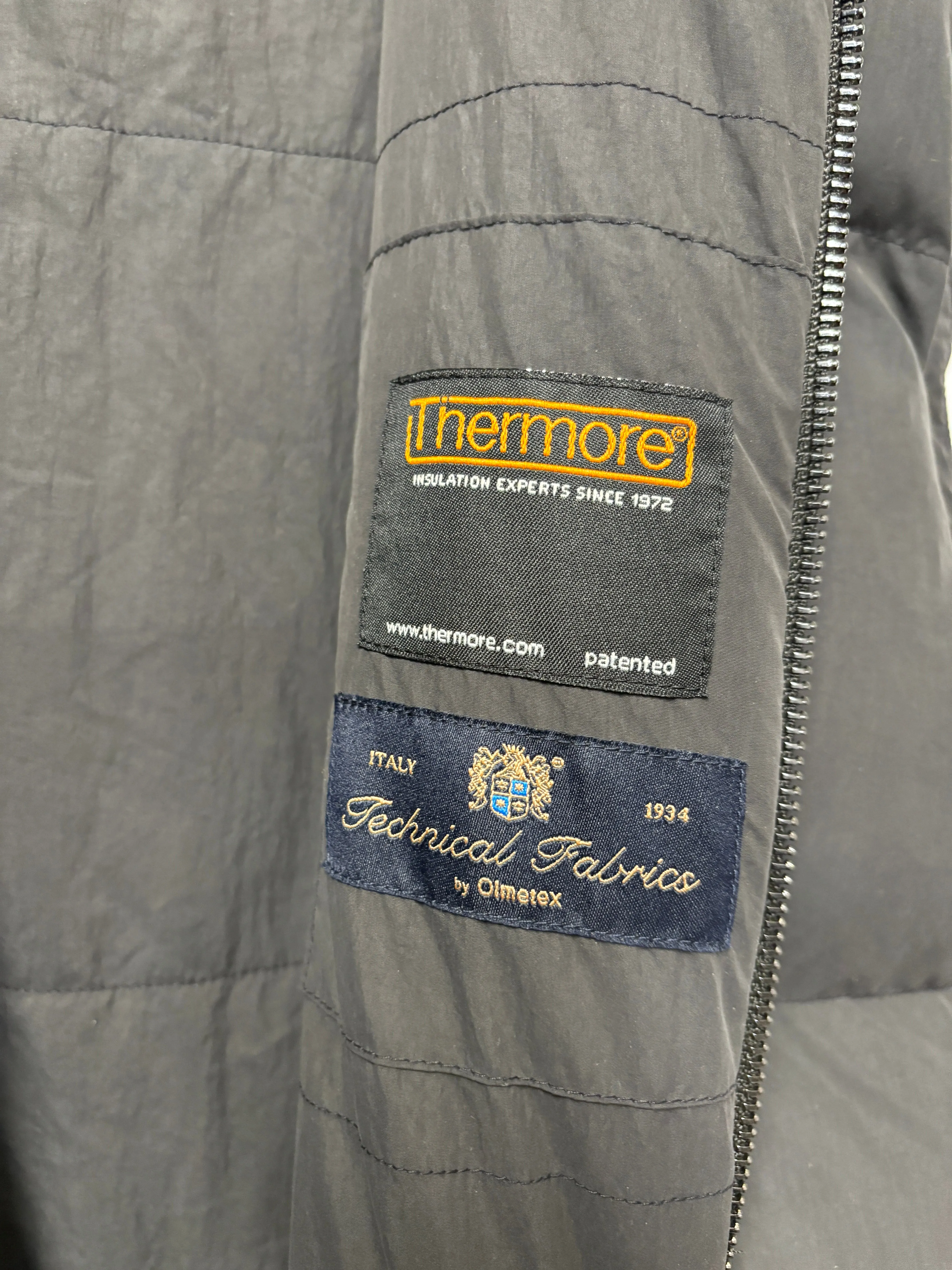 Studio Nicholson Grey Padded Sleeveless Gilet Coat Small
