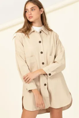 Sweet Fling Oversized Shirt Jacket