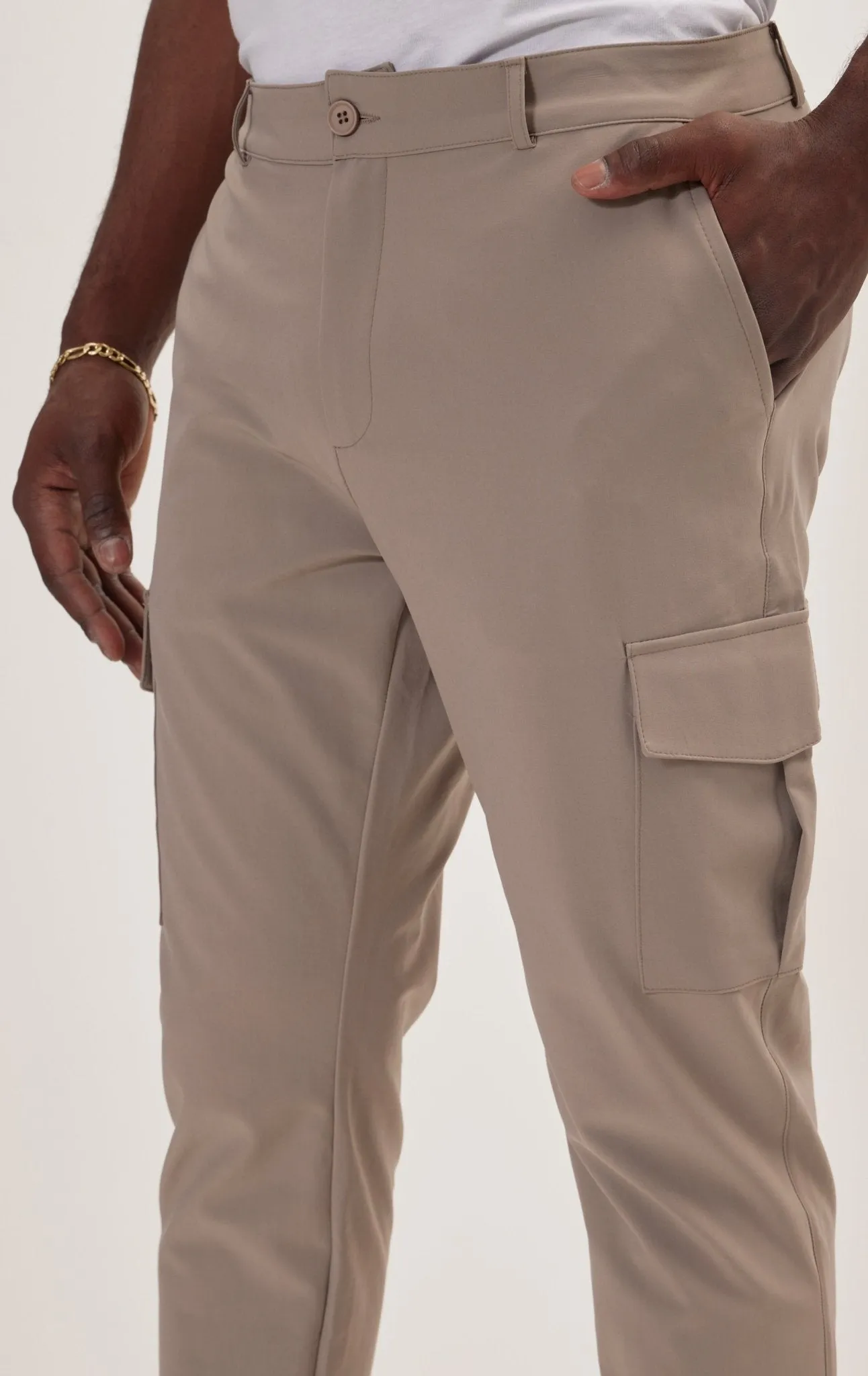 Tapered No-Wrinkle Utility Pants - Vizon