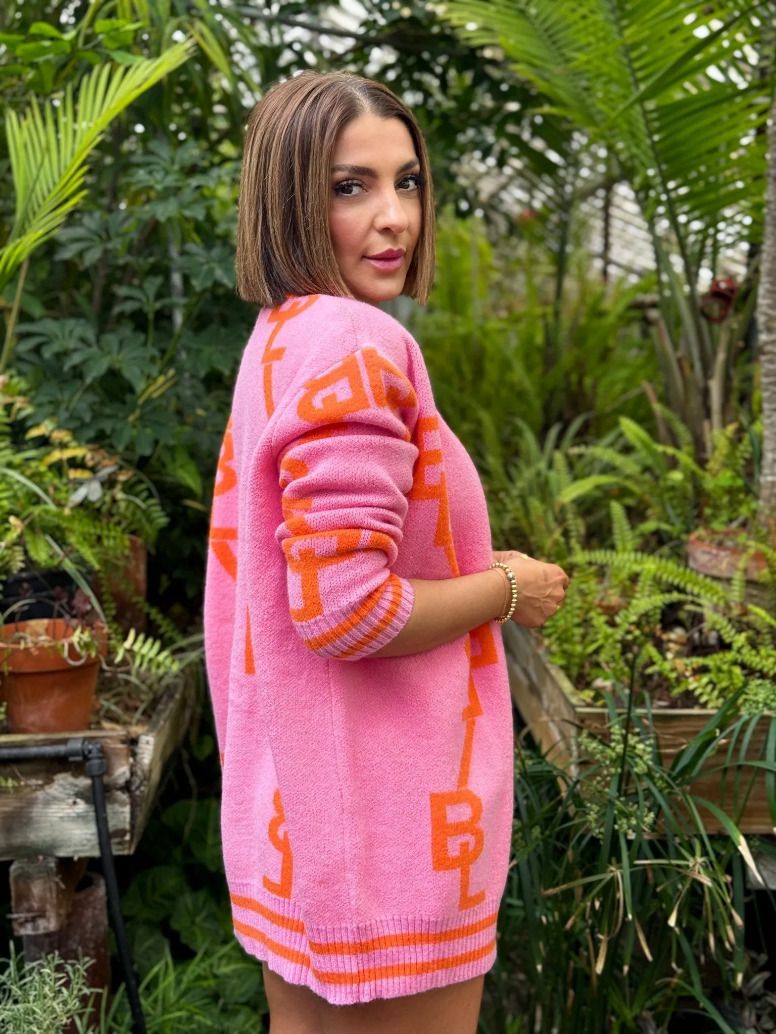 Varsity Cardigan Dress (Persimmon) by Buddy Love