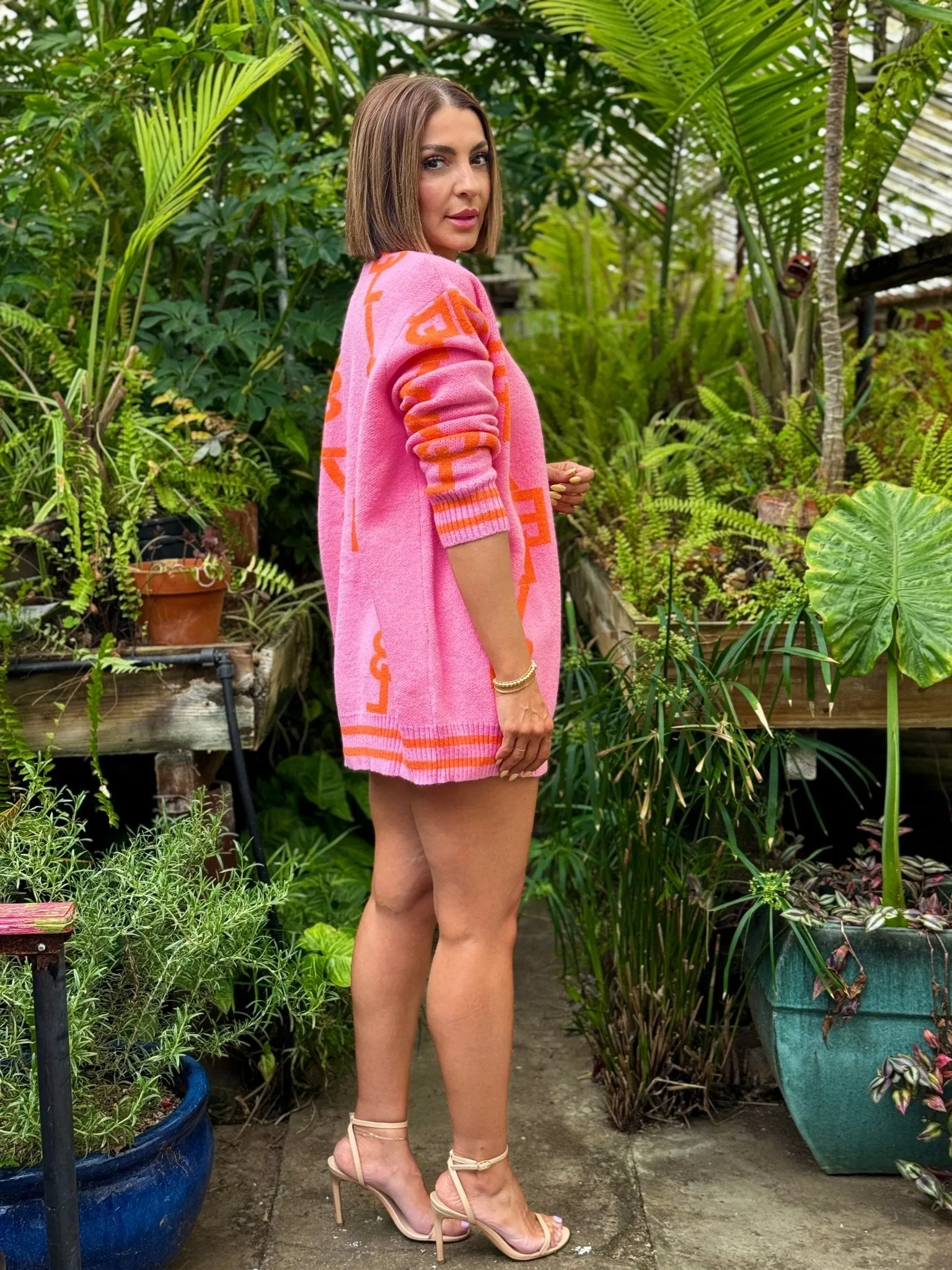 Varsity Cardigan Dress (Persimmon) by Buddy Love