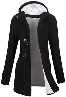 VOGRYE Womens Winter Fashion Outdoor Warm Wool Blended Classic Pea Coat Jacket (FBA)
