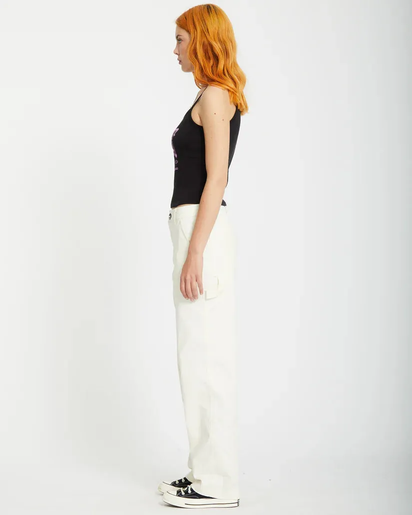 Volcom Women's Stone Kraft Pants Star White B1112401_SWH