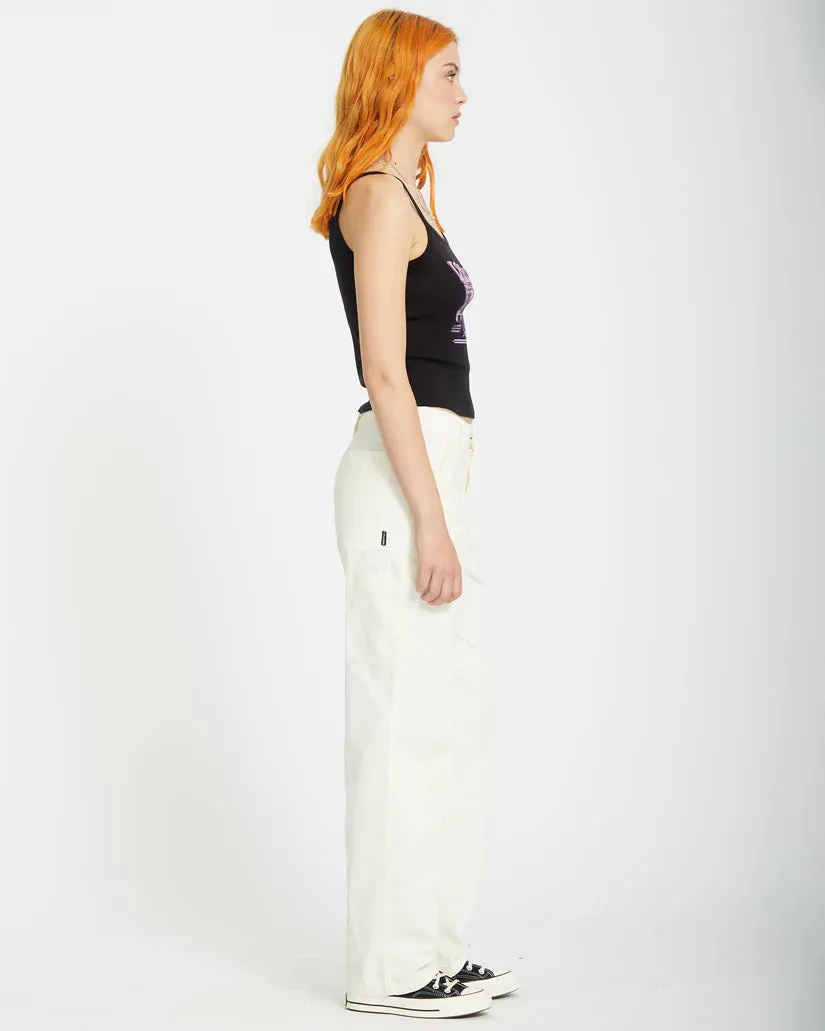 Volcom Women's Stone Kraft Pants Star White B1112401_SWH