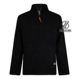Woollen Cardigan with High Collar with Soft Fleece Lining