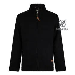 Woollen Cardigan with High Collar with Soft Fleece Lining