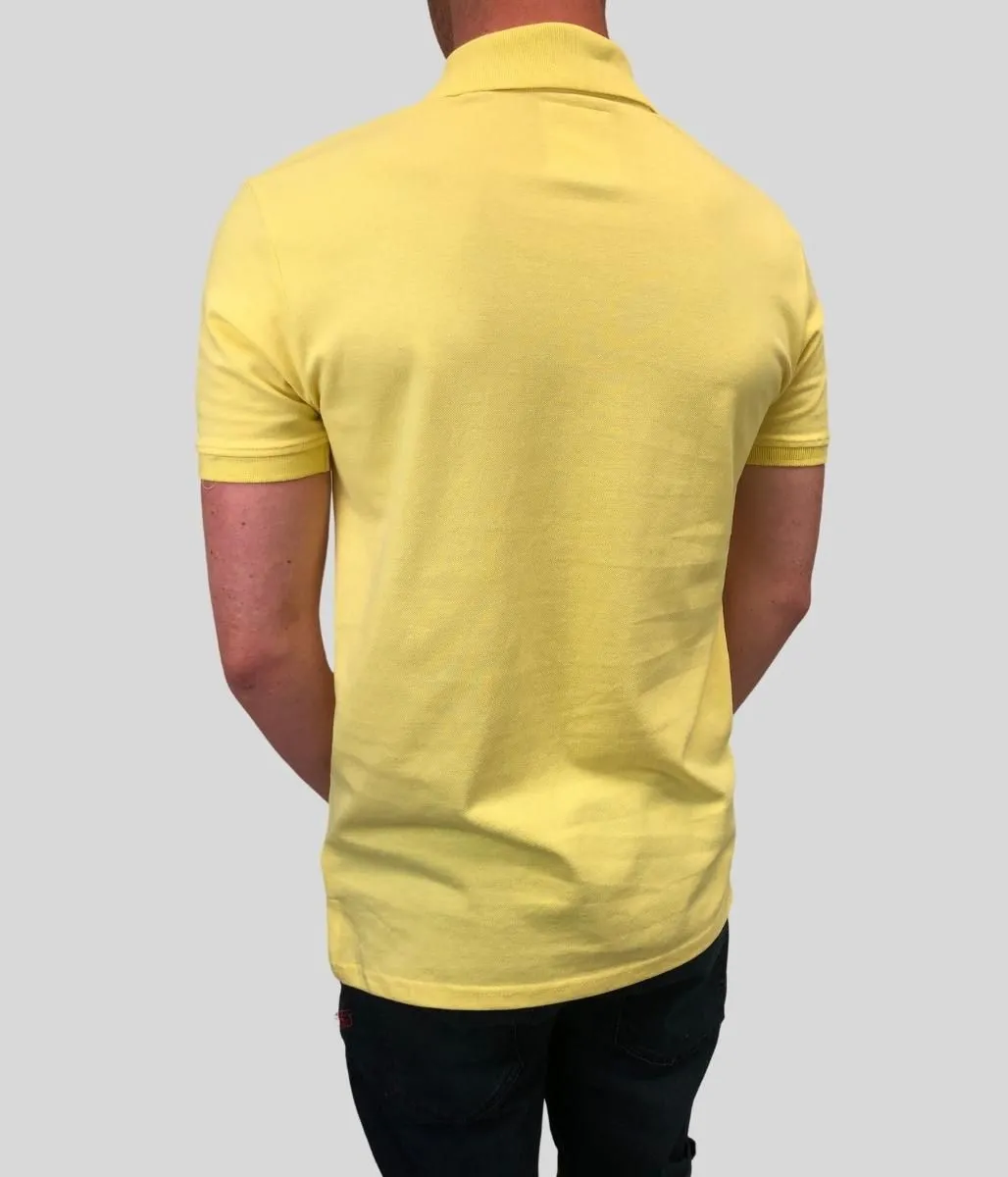 Yellow Men's Cotton Polo Shirt